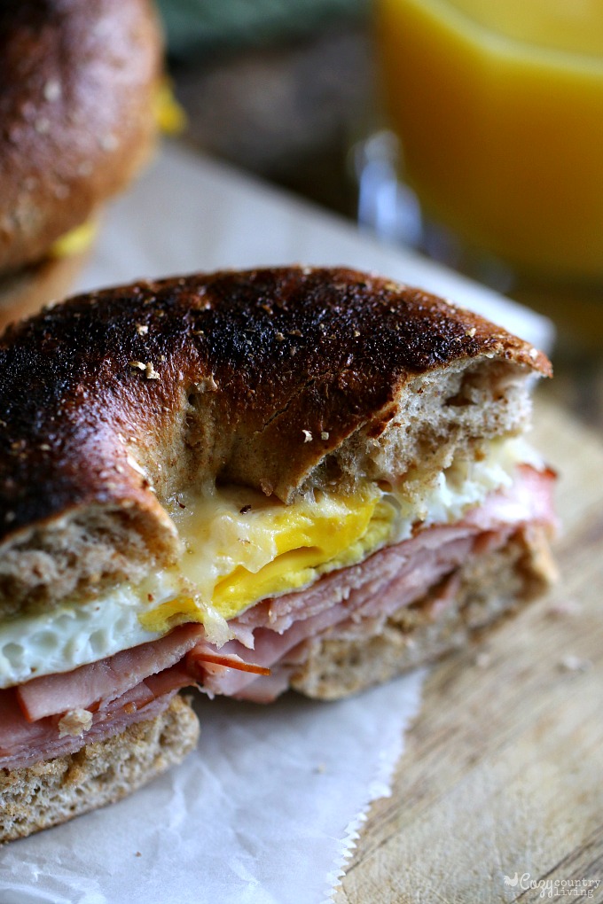 Easy to Make Homemade Bagel Breakfast Sandwiches