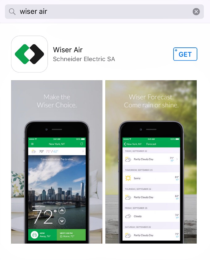 Wiser Air app