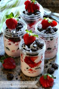 Strawberry & Chocolate Crunch Yogurt Parfaits - Cozy Country Living