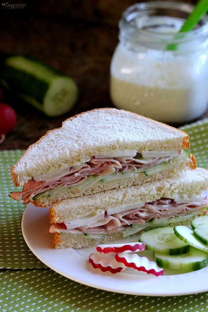Tasty Spring Ham & Cucumber Sandwiches