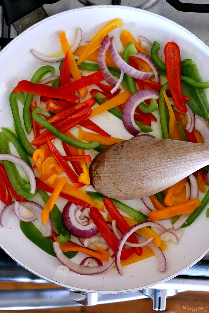Saute Vegetables for Panini