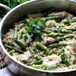 Delicious & Easy One Pan Pork with Rice & Asparagus