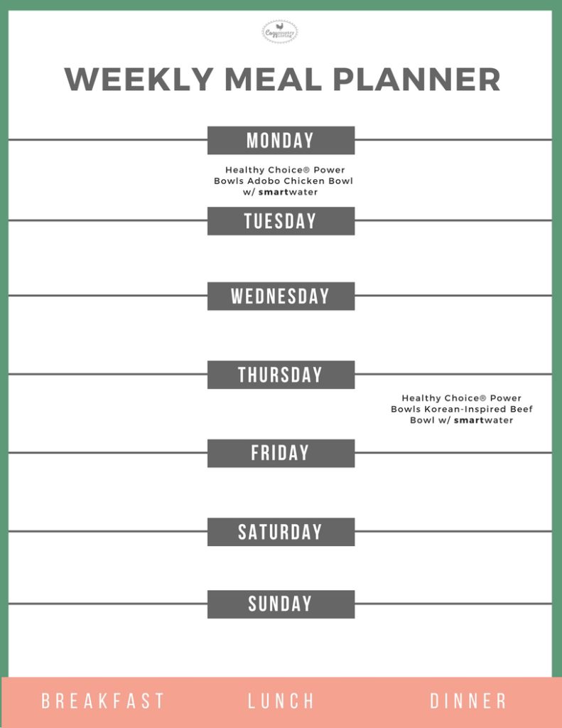 CCL Weekly Meal Planner Printable